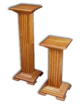 Plant Stand-Pedestal-Cherry,large (Wash Cherry)