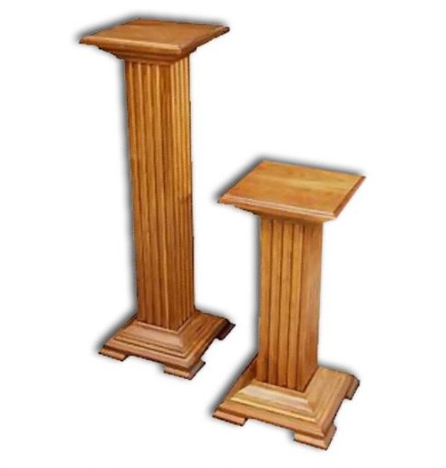 Plant Stand-Pedestal-Cherry,large (Wash Cherry)