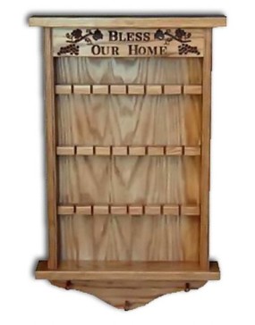 Spoon Rack w/carving-"Bless Our Home"