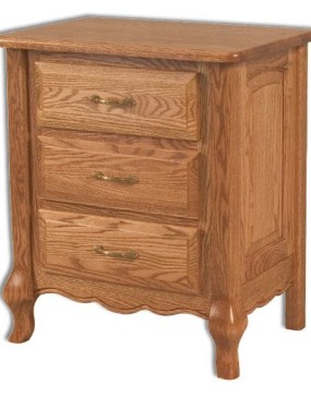 French Country 3 Drawer Bedside Chest
