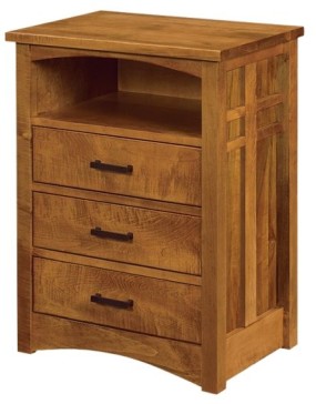 Kascade 3 drawer with Opening Nightstand