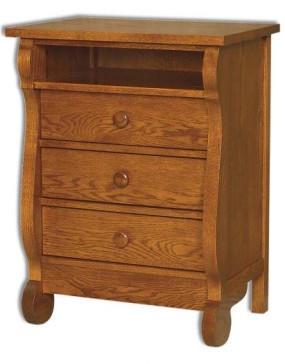Old Classic Sleigh 3 Drawer Nightstand w/Opening