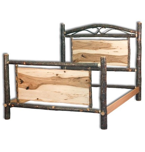 Rustic Hickory Panel Bed