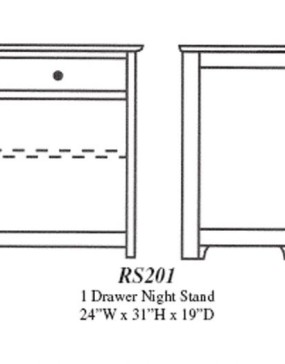 Royal Sante Fe 1-drawer Open Nightstand